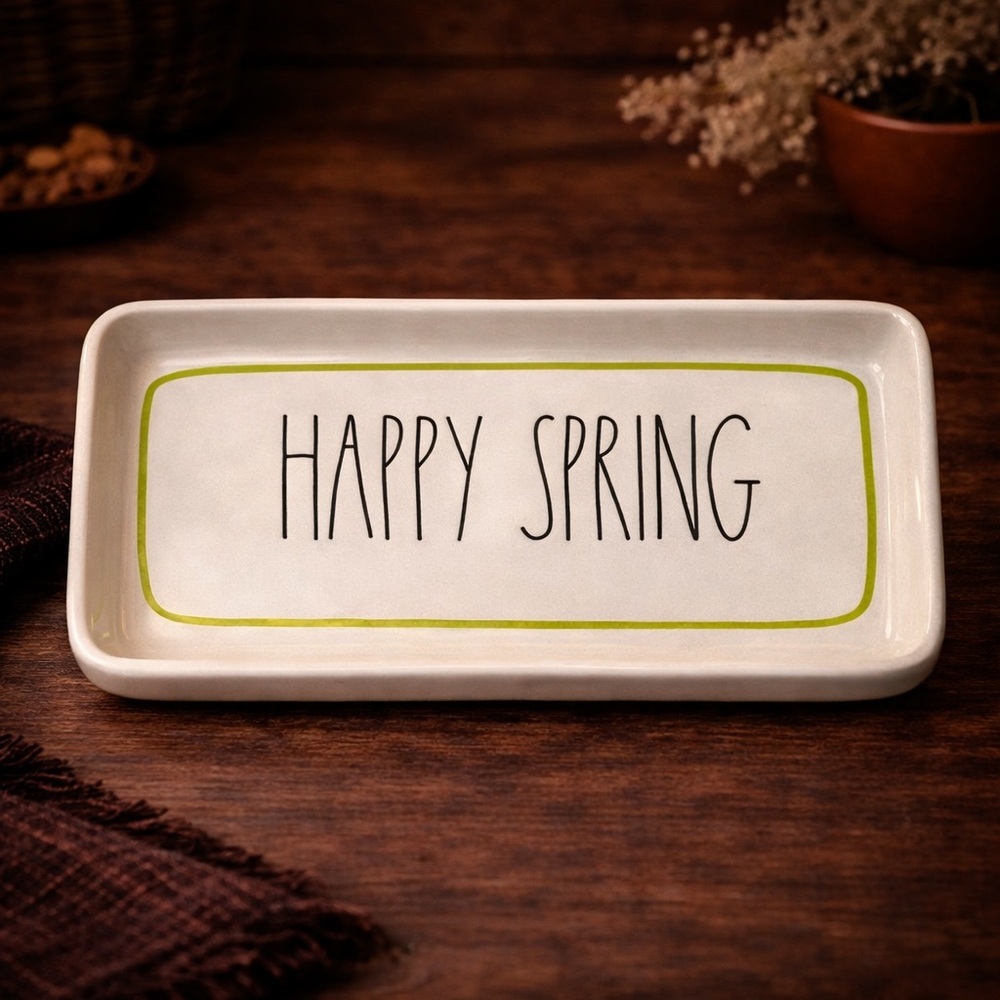 Rae‎ Dunn Happy Spring Serving Platter Tray